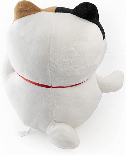 Miniatura 8 de Mango Steam Adorable peluche Kawaii Lucky Cat de 11 pulgadas con brazo agitador, suave e hipoalergénico (blanco)