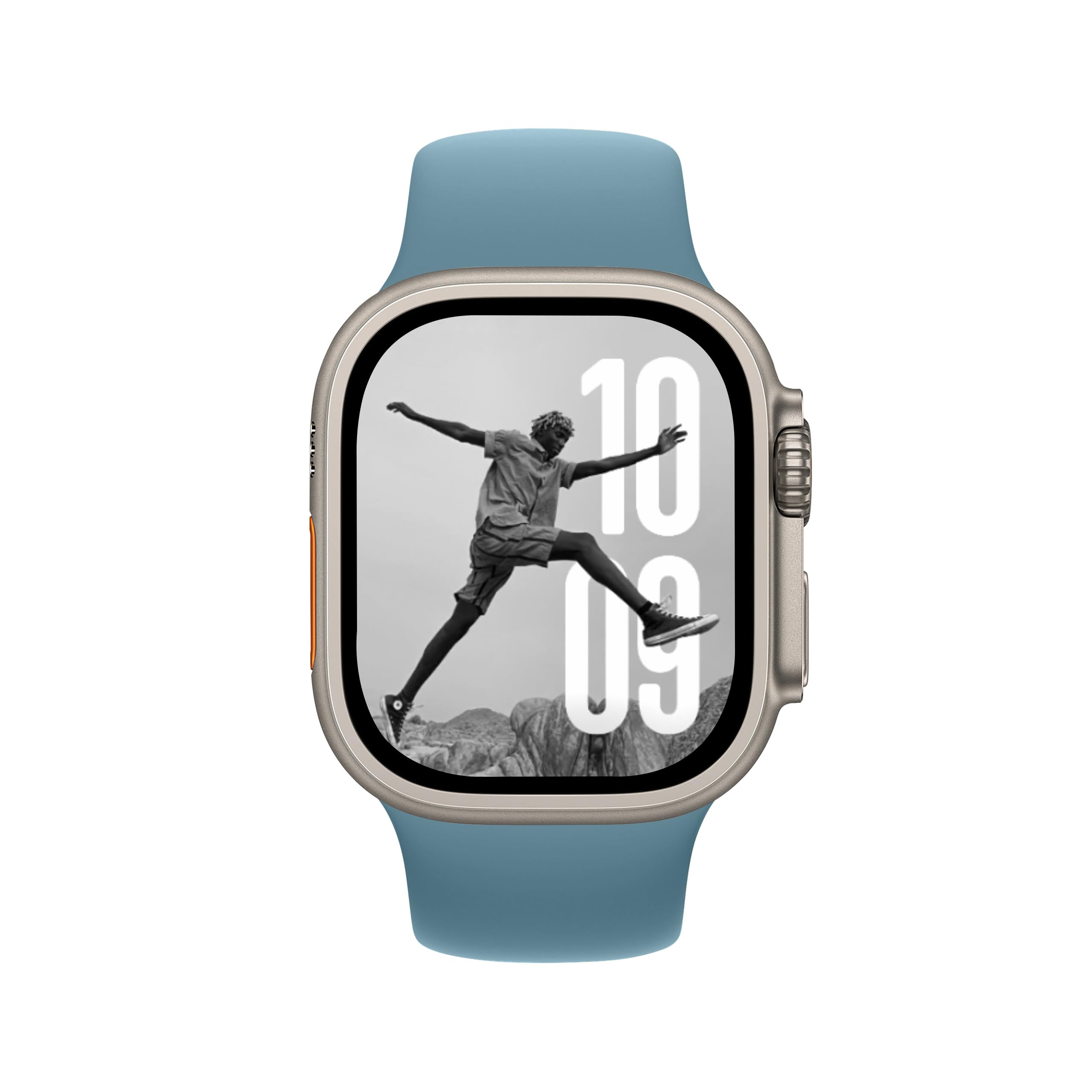 DONEGANI SB Cinturino per Apple Watch Ultra 2 49mm, Serie 10 46mm, 9 8 7 45mm 41mm, SE 6 5 4 44mm 40mm, 3 2 1 42mm 38mm Band Bracciale Sport Silicone, Blu Megalodonte