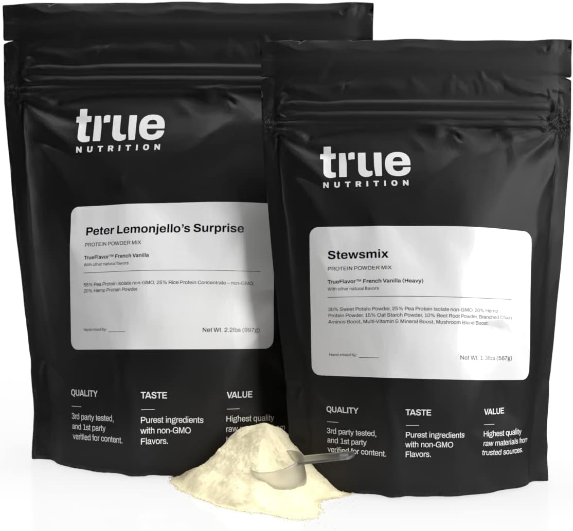True Nutrition - Make Your Own Custom Protein Blend - Custom Protein Powder - Choose Your Protein Types, Build a Formula, 20+ Flavors, Nutrition Boosts, and Personalized Blend Name. : Health & Household