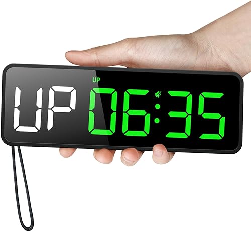 Miniatura 10 de Reloj temporizador portátil para gimnasio: reloj digital de fitness con imán fuerte - Control remoto para entusiastas del fitness - Batería potente