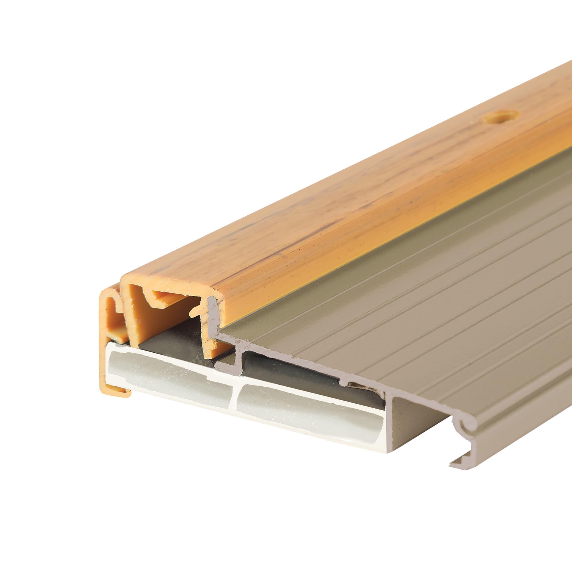 MD Building Aluminum Thermal Break Threshold, Satin Nickel, 36in