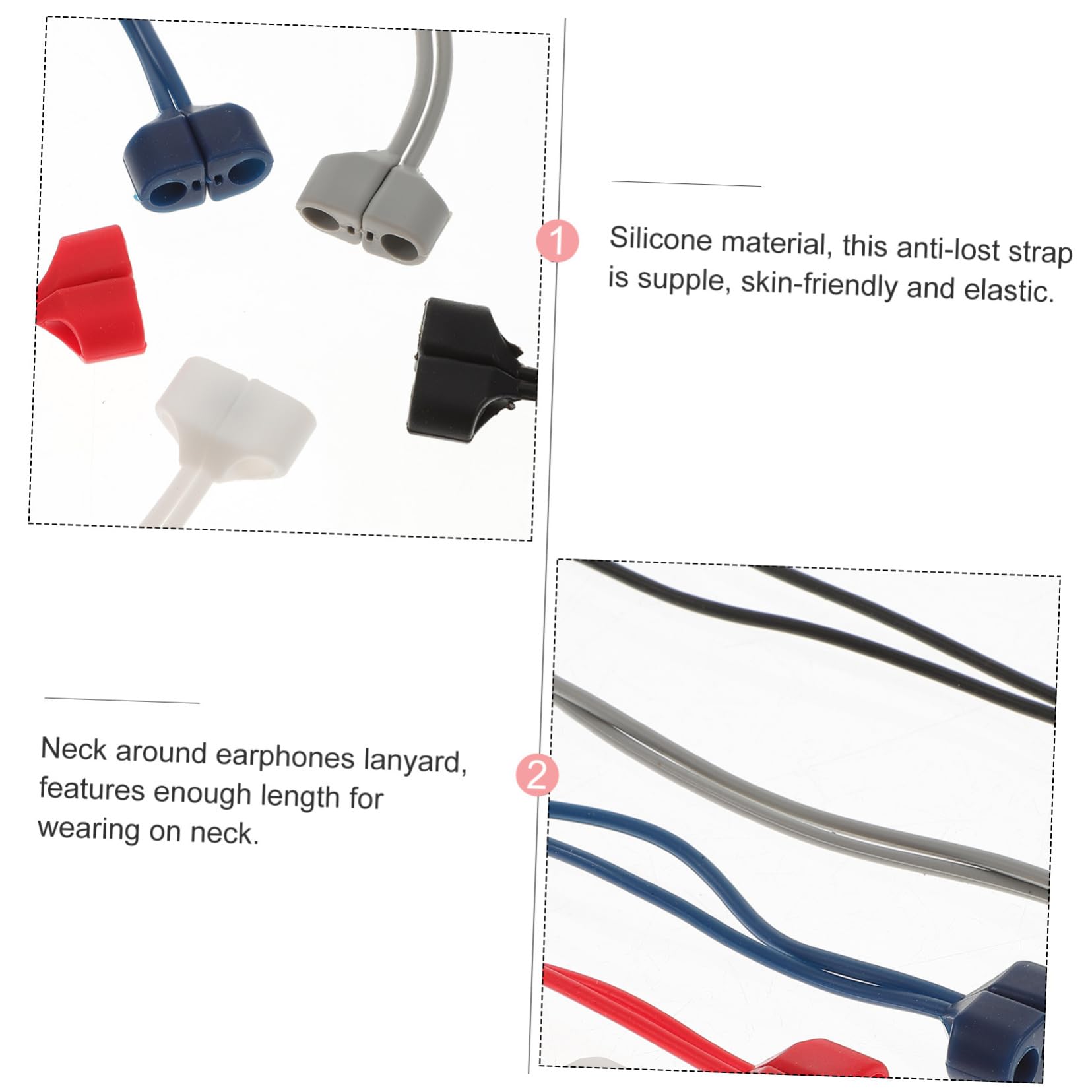 DOITOOL 3 Juegos De Cordones Magnéticos Para Auriculares Deportivos De Silicona Con Diseño De Collar.