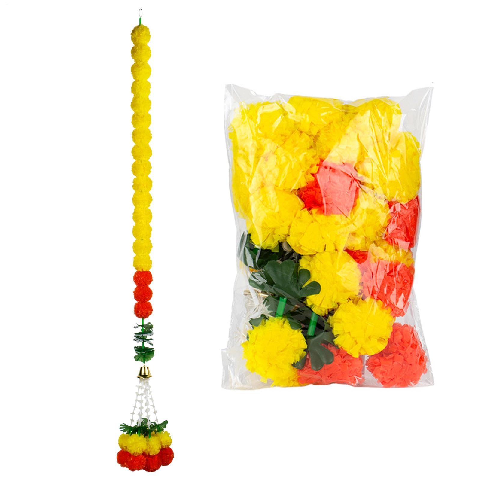 Guirlande de calendula fleurs artificielles pour ornements suspendus