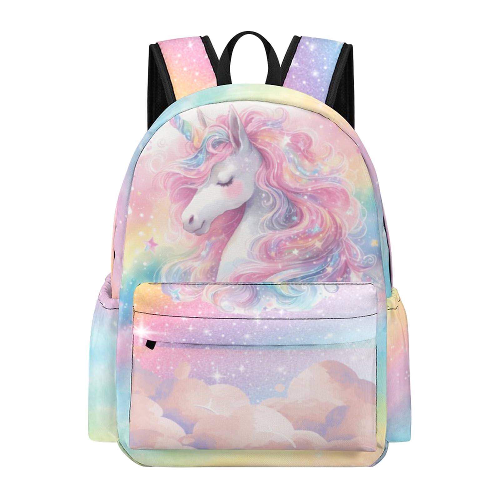 VIVIDSATCH Unicorn Backpack,16.5 Inch Unicorn Theme School Cartoon Bookbag for Girls, Kids Large Capacity Backpack