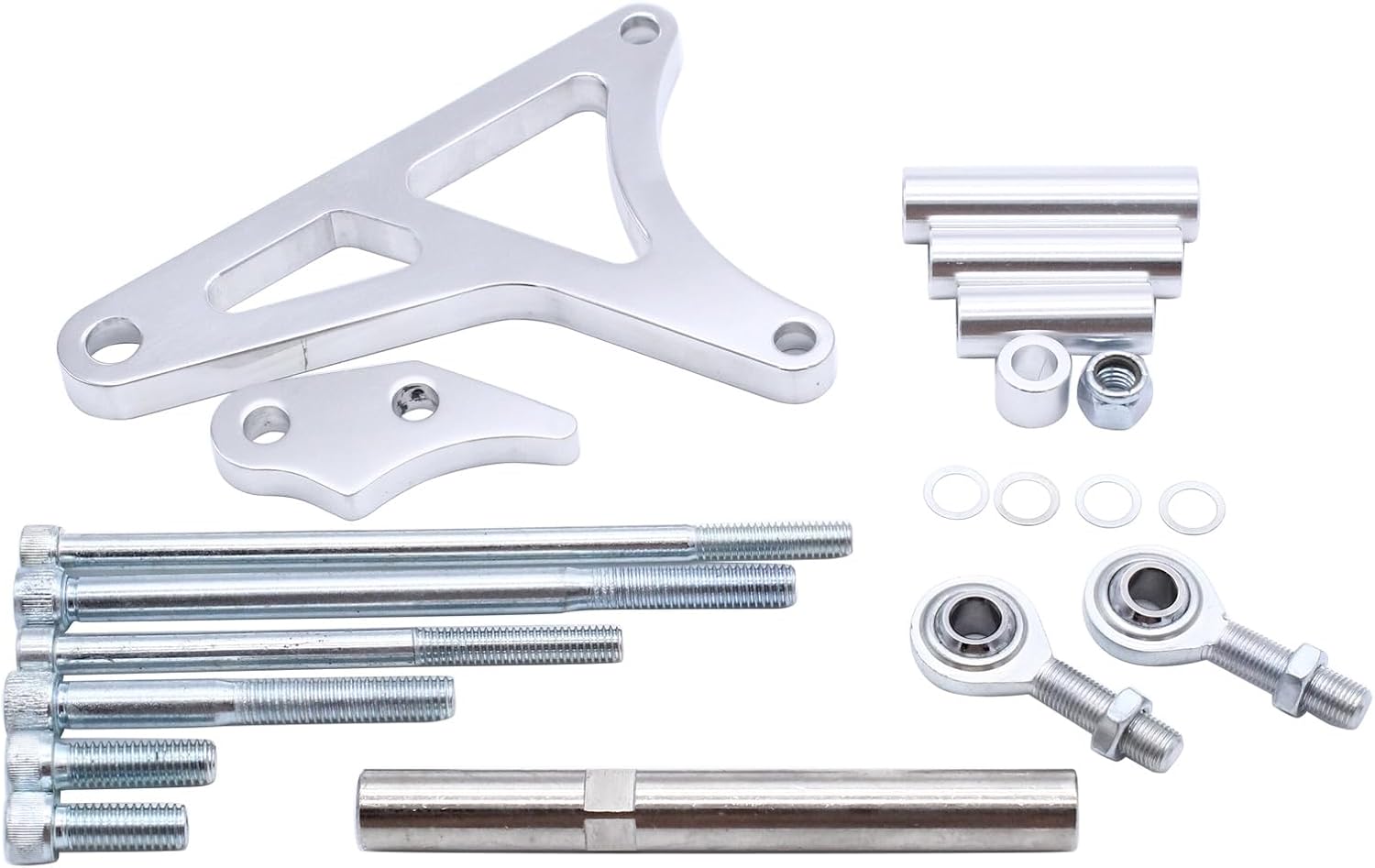 Aluminum Alternator Bracket Kit Fits for Small Block SB Ford 289 302 347, Mounting Generator Bracket Accessories Kit Billet Aluminum Polished