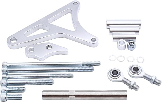 Aluminum Alternator Bracket Kit Fits for Small Block SB Ford 289 302 347, Mounting Generator Bracket Accessories Kit Billet Aluminum Polished
