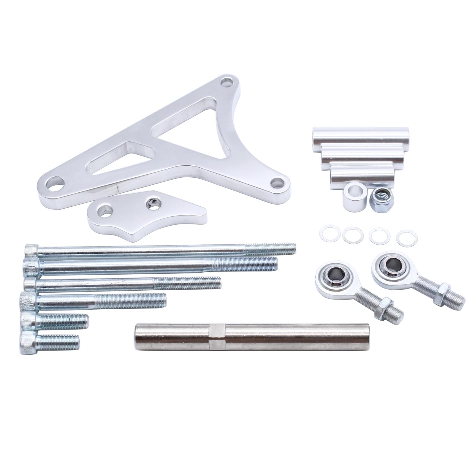 Aluminum Alternator Bracket Kit Fits for Small Block SB Ford 289 302 347, Mounting Generator Bracket Accessories Kit Billet Aluminum Polished