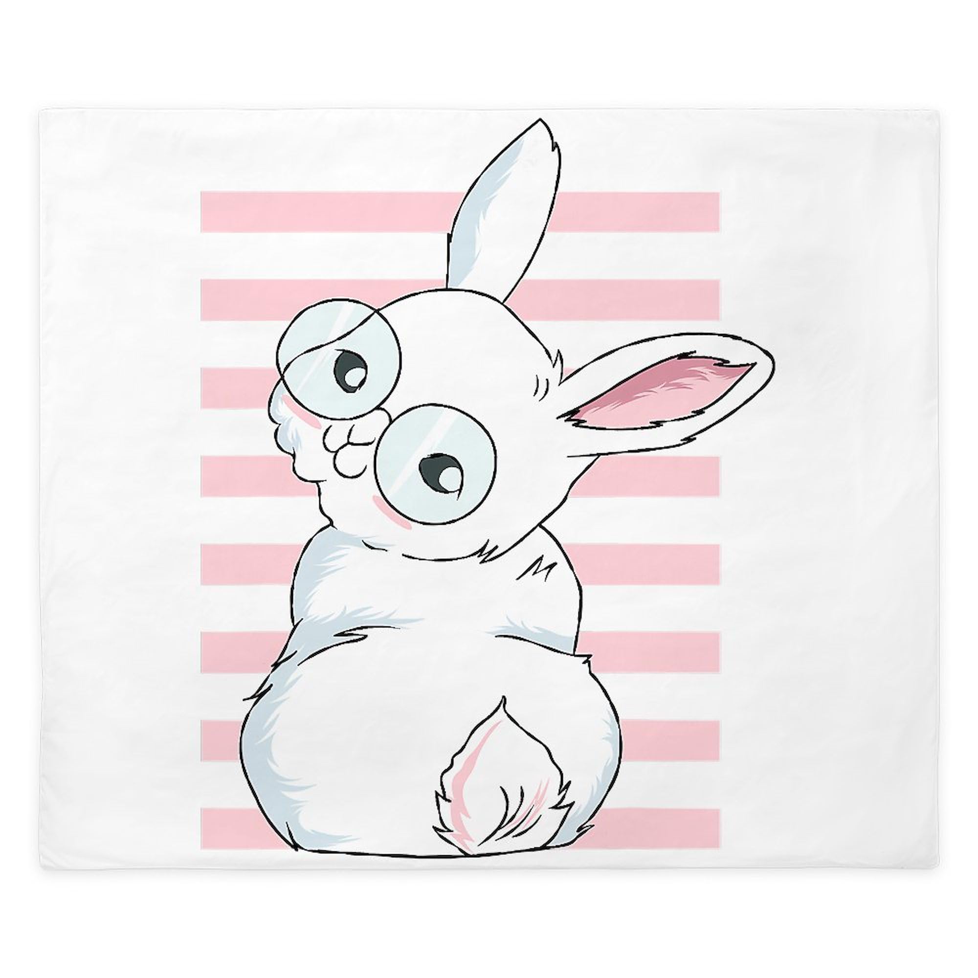CafePress Cute Easter Bunny Rabbit Butt EAS King Duvet Cover, Printed Comforter Cover, Unique Bedding