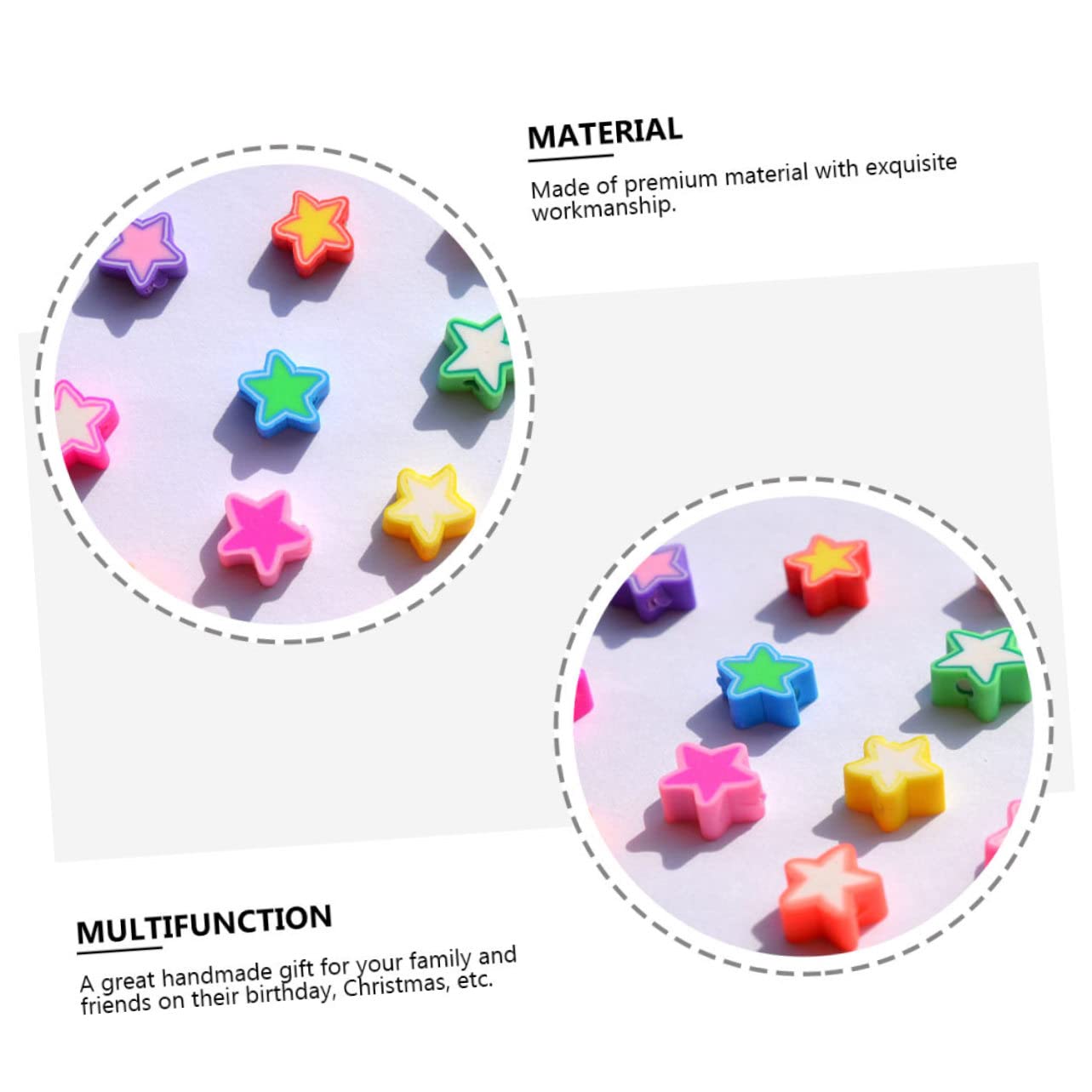 jojofuny Conjunto Abalorios De Espaciadora De Arcilla Polimérica Para Diy De Manualidades Para Joyería Y Pulseras 200 Piezas*5