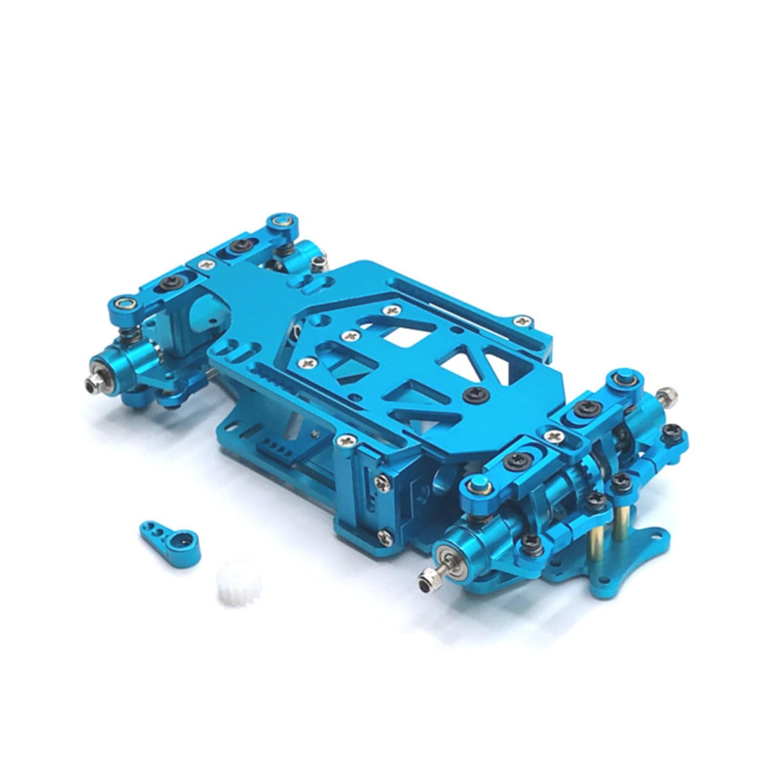 Mini Veicolo RC Struttura Compatta Chassis Metallico Layout Posteriore Regolabile per Progetti di Tuning Personalizzato Adatto per Amanti Della Precisione E Modellismo, Blu