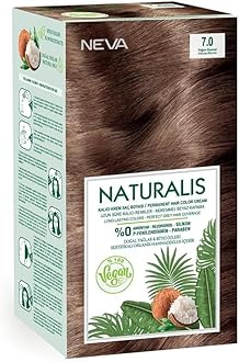 Naturalis Permanent Hair Dye Set, Vegan,100% Gray Coverage, Organic, No Harmful Chemicals, GMO-Free, Long-Lasting Shine - INTENSE BLONDE - 7.0