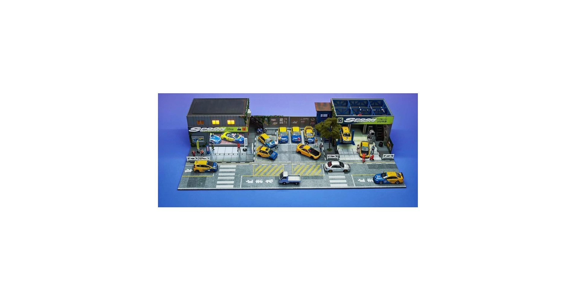 Magic City SPOONガレージ&整備工場　ジオラマ　1/64 Amazon | 1/64 Magic City ジオラマ スプーン Spoon ガレージ