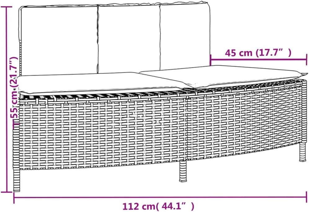vidaXL Hot Tub Surround Grey Poly Rattan and Solid Wood Acacia