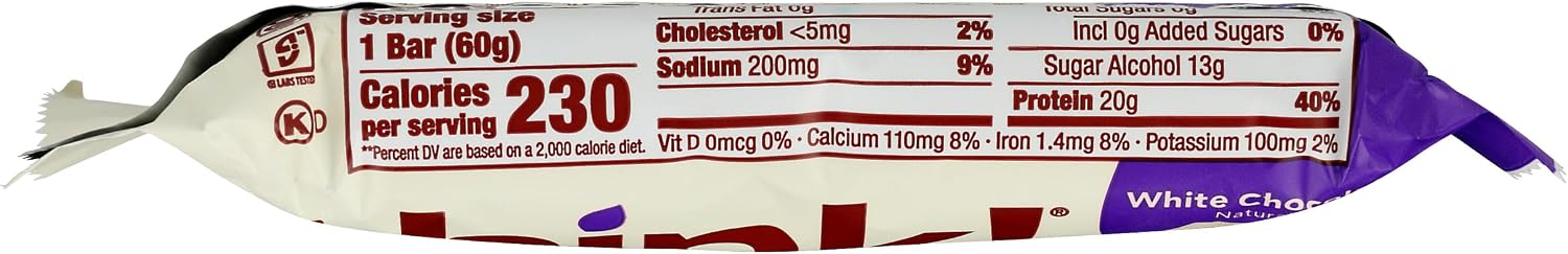 Think Thin! High Protein Meal Alternative Nutrition Bar, White Chocolate Chip, 2.1 oz (cfuda)