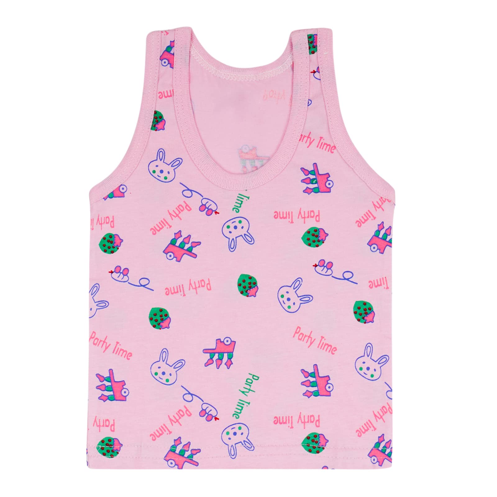 heartbury Cute and Colorful 100% Organic Cotton Vest for Baby Boys and Baby Girls Innerwear/Vests/Camisole (Pack of 5) (12-18 Months) Multicolour 2