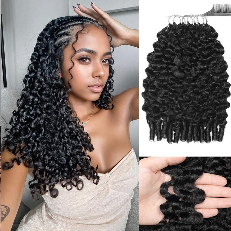  Miracle Hairstyle Knots Feather Crochet Human Hair Burmese Curly