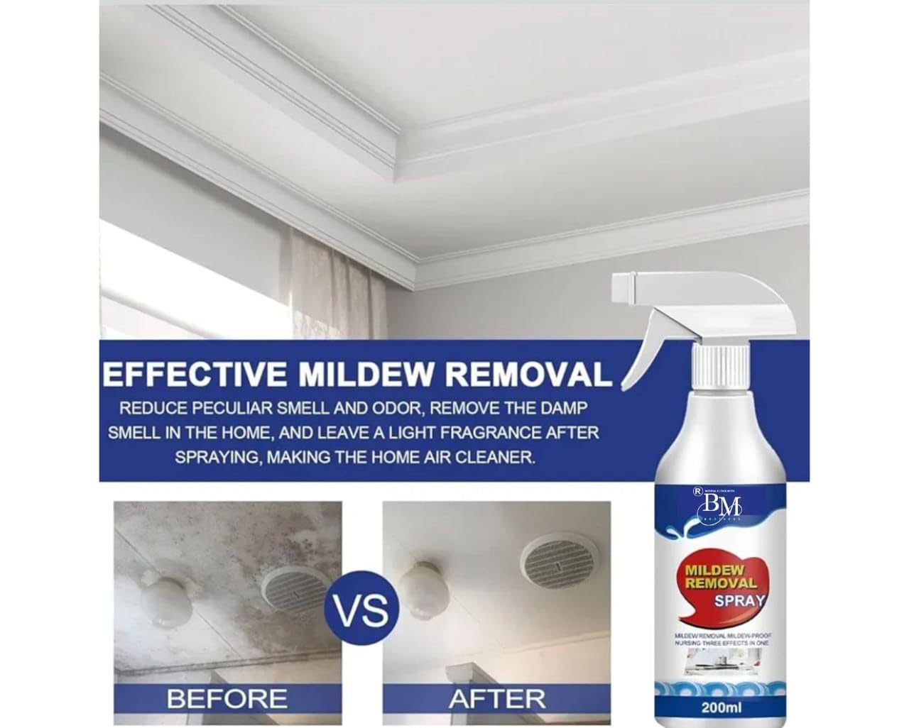 ARYUG Mold Remover Spray 200ml | Mould & Mildew Remover for Walls & Bathroom | Powerful Wall Stain Cleaner | Multi-Surface Descaling Cleaning Agent for Kitchen, Tiles, Wood & Furniture (1) 4