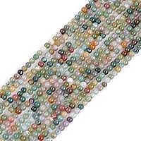 Vista 23 de GEM-Inside - Cuentas sueltas de ágata india natural de 0.157 pulgadas (0.157 in) con cuentas redondas de cristal energético para hacer joyas, 15