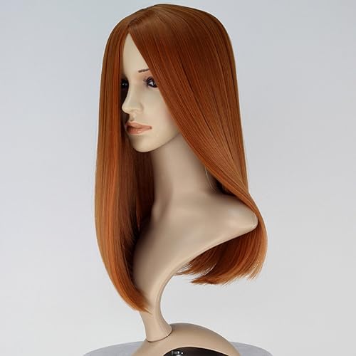 Miniatura 3 de Missuhair - Peluca larga y lacia, color marrón, para niña, disfraz de cosplay, peluca completa, pelo de Halloween