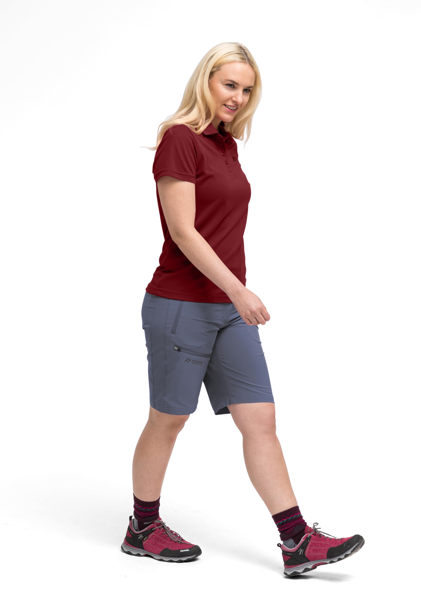 Maier Sports Ulrike Polo Donna A Maniche Corte | Maglia in Piqué Traspirante, Tecnologia Dryprotec, Per Sport e Tempo Libero, Perfetta Per L'Estate