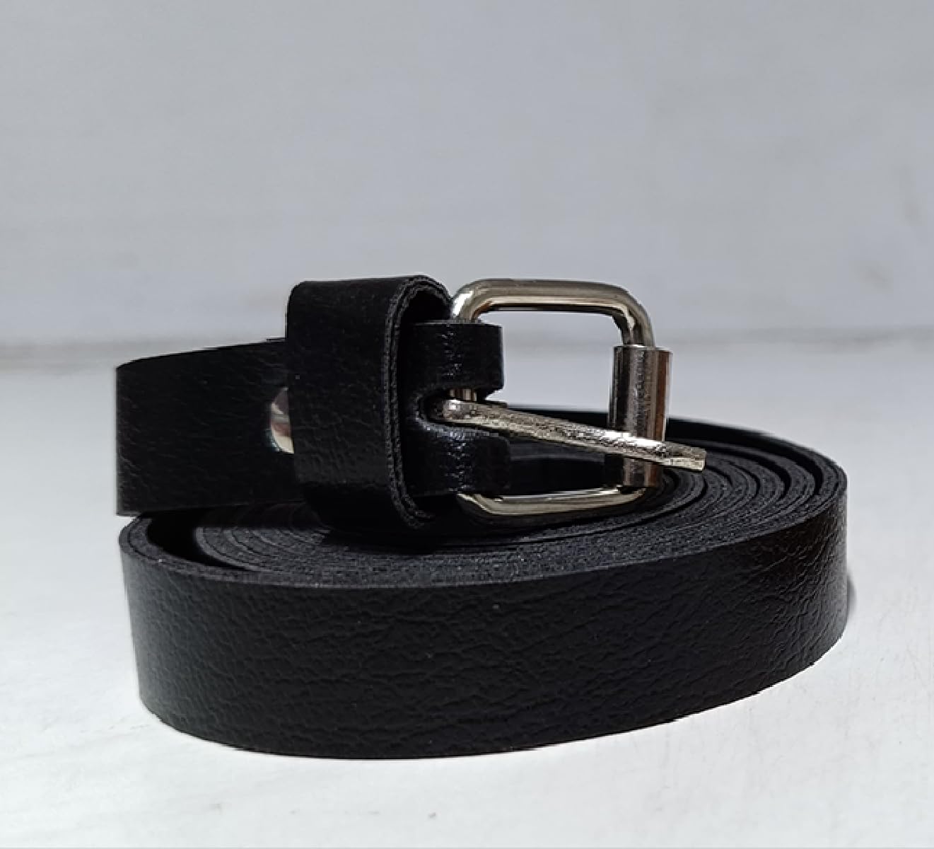 Dream Beauty Fashion Women's Vegan Leather Belt (Black) 2