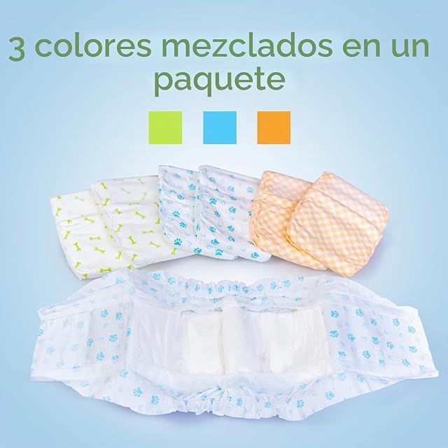 Foto 2 de 7 de Pet Soft Pañales Perro Macho, 48 Unidades Pañales Desechables para Perros Machos