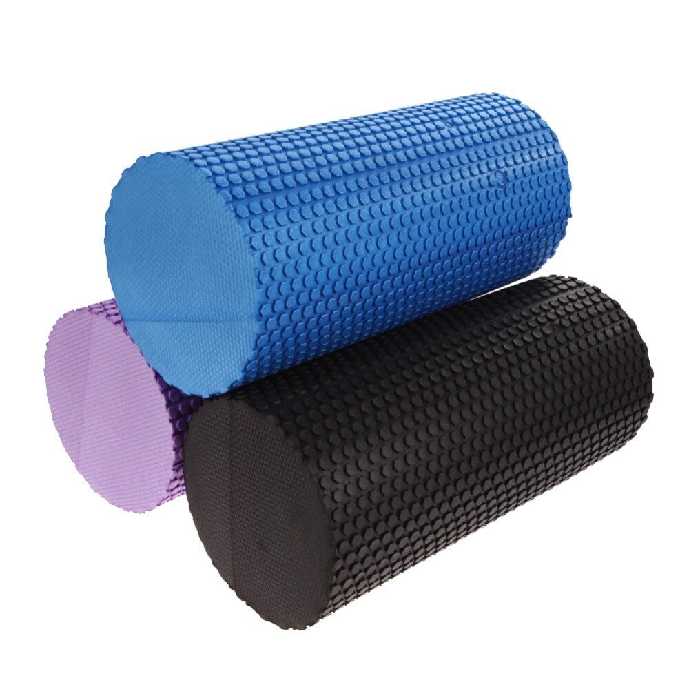 Foam Roller (30 x 15 cms) for Deep Tissue Massage, Relief from Sore Muscles Pain, Pre & Post Exercise Fitness Workout Sessions (45)-image-31