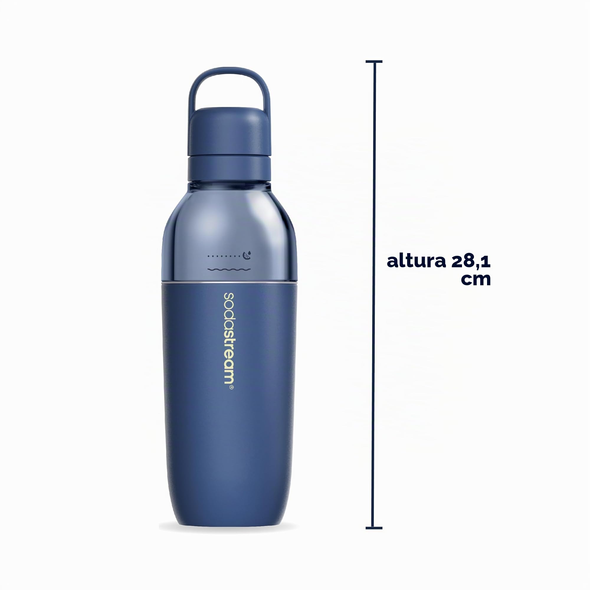 SodaStream Easy Mix - Botella térmica de acero inoxidable 0,7L, azul
