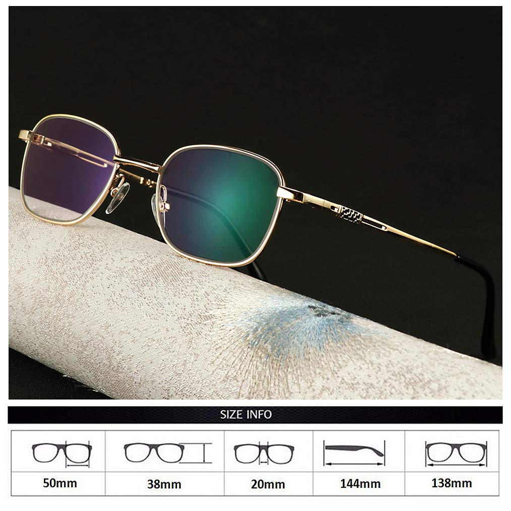 Hommes Femmes Metal Frame Transition Photochromic Lunettes De Lecture Soleil Lecteurs Pliantes Lunettes Taille De Poche Lecteurs Classique Rectangulaire De La Mode Lunettes