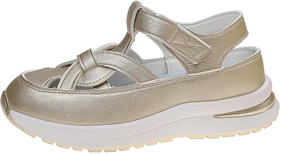LSLJS Chaussures Plates Bohémiennes pour Femmes Talon Wedge Bout Ouvert Confortables Sandales Romaines, Sandales pour Femmes