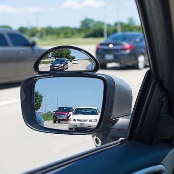 Taylor & Brown 2 Pack Blind Spot Mirrors, Large Adjustable Wide Angle Side Rear View Mirror Additional Security Safety Auxiliary Mirror for Universal Cars