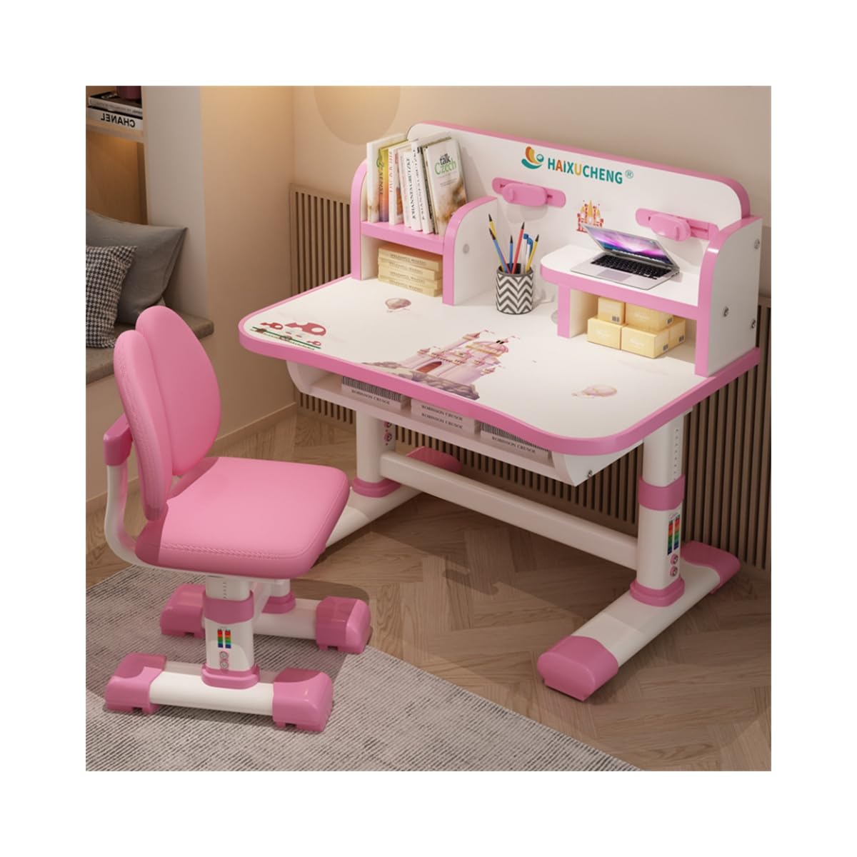 Amazon.co.jp: 勉強机 デスクセット75.5*48.5cm学習机セット