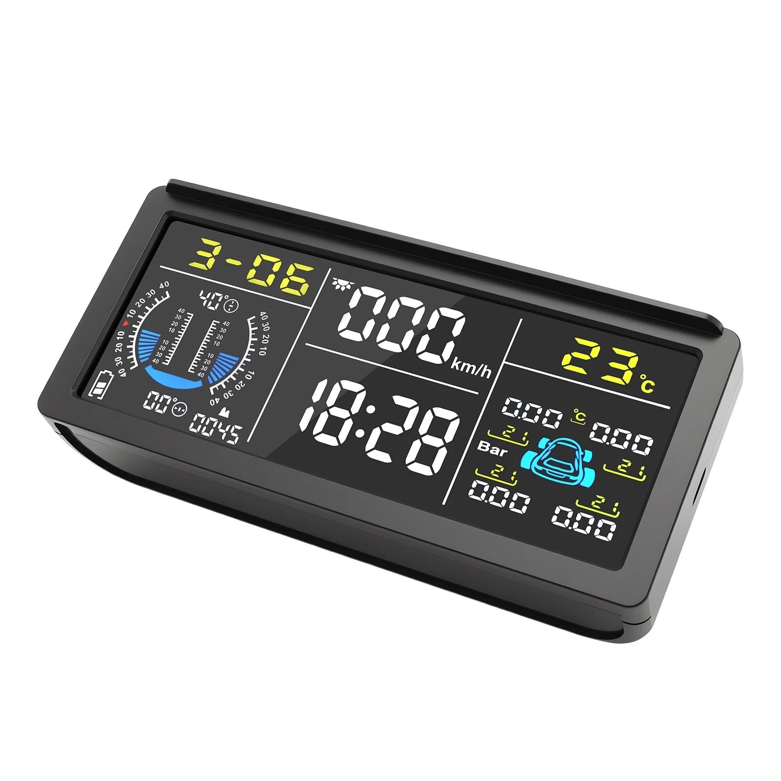 Monitor ciśnienia w oponach Wielofunkcyjny TPMS Temperaturowy Prędkościomierz Opon Z 4 Zewnętrznymi Czujnikami System Monitorowania Ciśnienia w Oponach Cyfrowy miernik ciśnienia w oponach