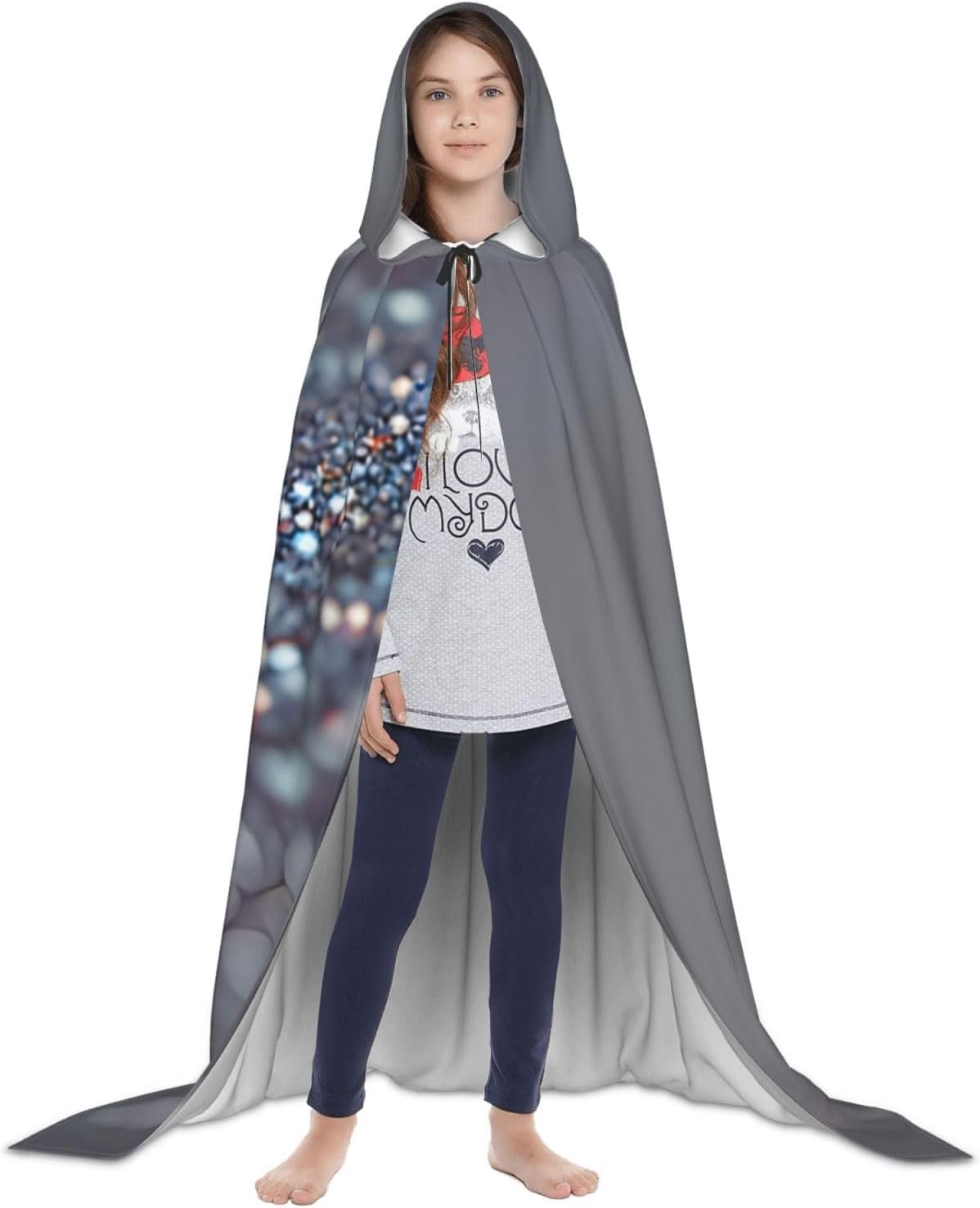 Ladybugs Pattern Speckled print Wizard Hooded Robe Medieval Cape Renaissance Cloak for Men Women Halloween Costume
