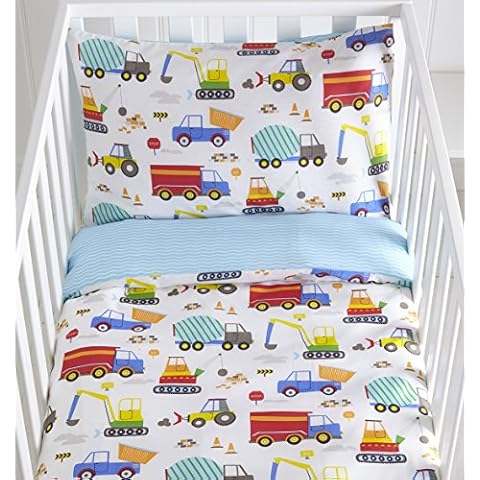 Kids Club Bright Trucks Duvet Cover Set Cover