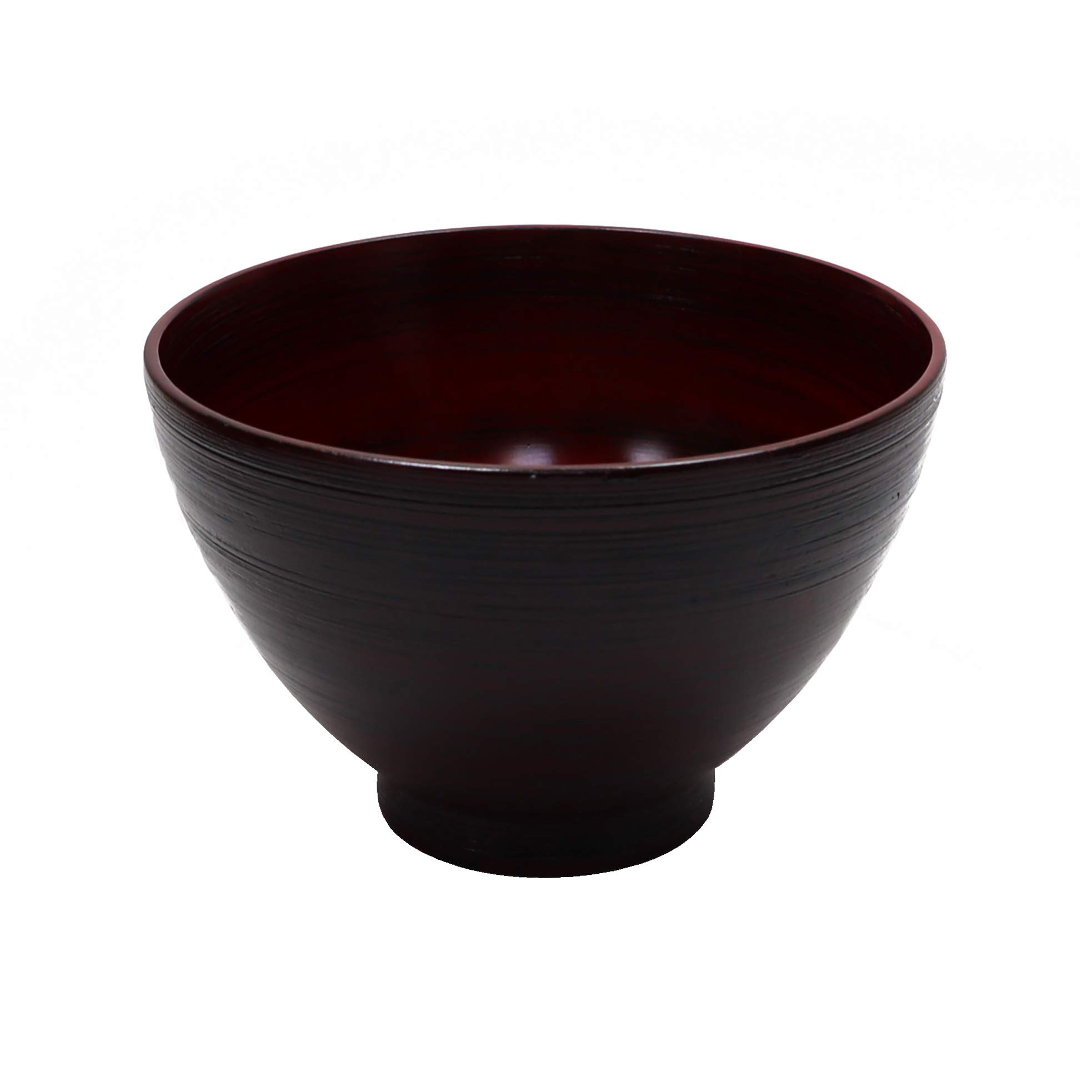 Osaka Choseido Wooden Miso Soup Bowl Akebono Yamanaka Nuri 5.6in Large