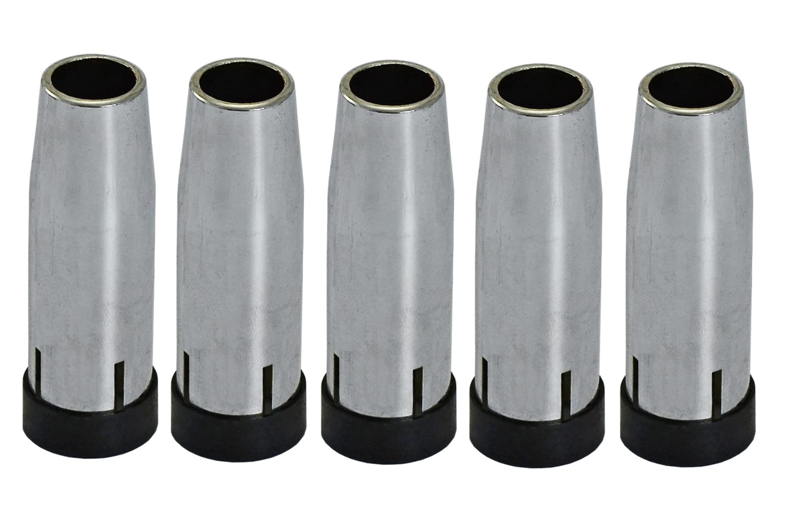 RIVERWELD MIG MAG Conical Gas Nozzle 145.0080 Brass Wall Thickness 1.5mm for 24KD MB24 CO2 Welding Torch Consumables Pack of 5