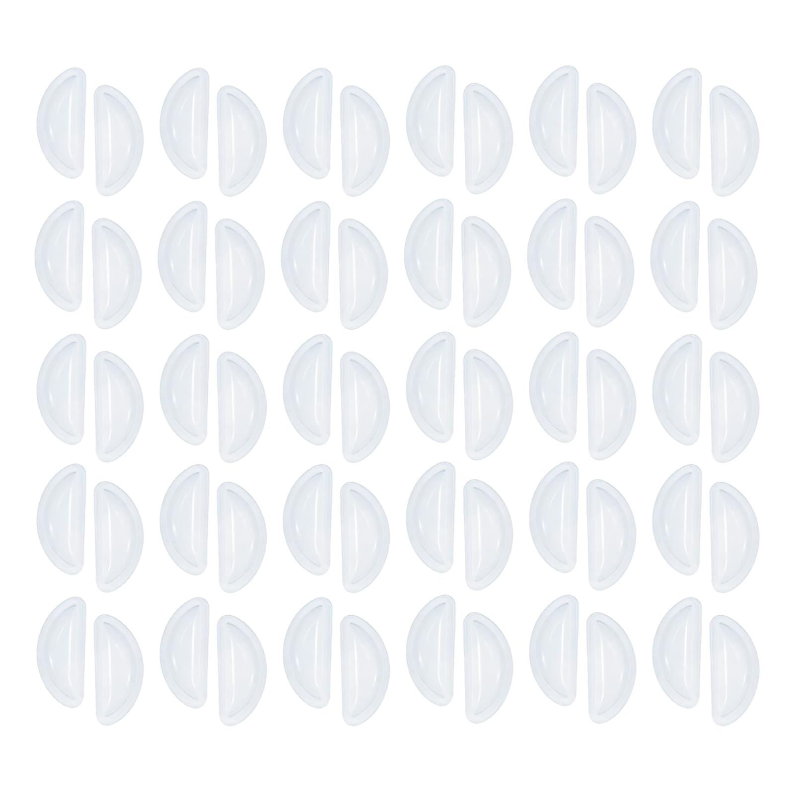 30 Pares Almohadillas de Nariz para Lentes de Silicona, Antideslizantes, con Airbag, Almohadillas Adhesivas, para Anteojos y Gafas de Sol (Transparente)