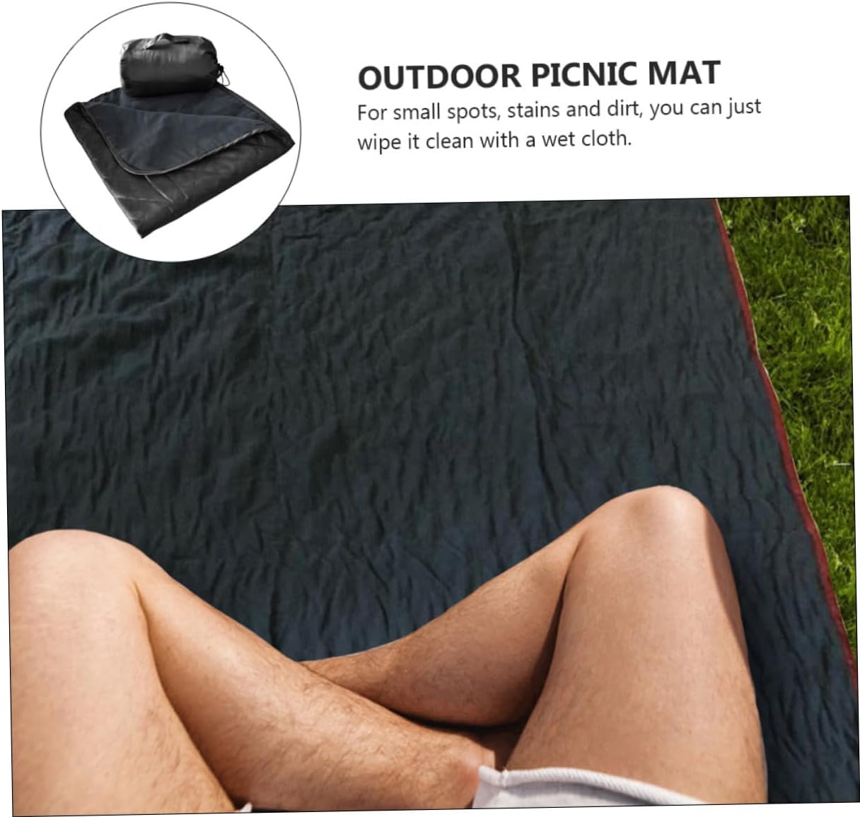 Cabilock Camping Blanket Waterproof Fleece Blanket Sand Proof Outdoor Picnic Mat Portable Warm for Hiking Beach Camping Ground Cover