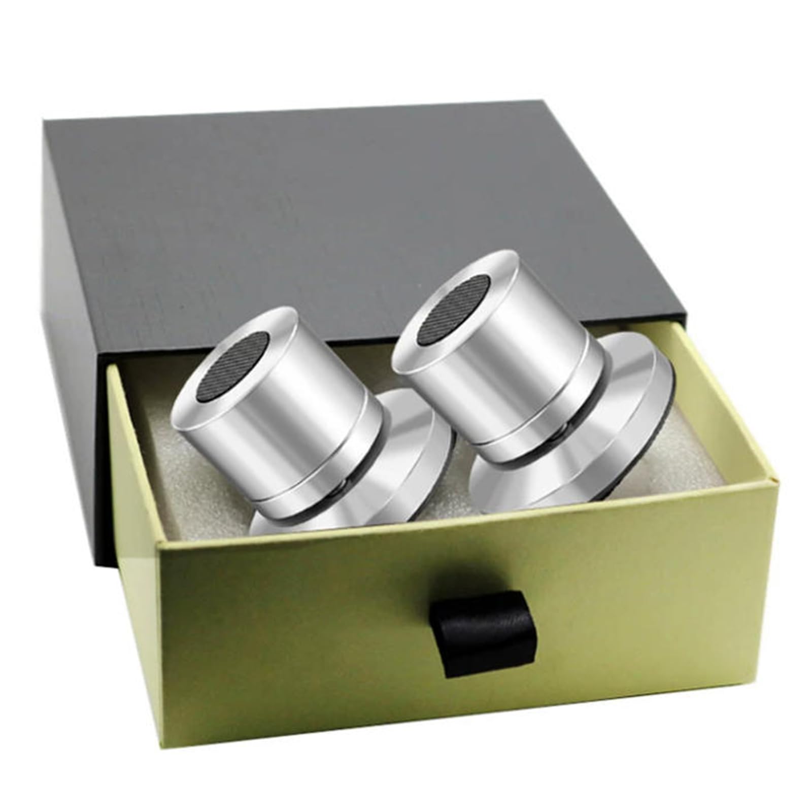 Piedini isolanti per altoparlanti, cuscinetti antivibrazione in acciaio inox con tappetino in gomma per dispositivi HiFi, amplificatori, giradischi e subwoofer