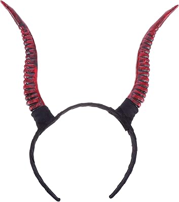 Lurrose Halloween Horns Headband Gothic Antelope Sheep Horns Headband Hair Hoop Halloween Costume Antelope Animal Headdress Headpiece for Cosplay