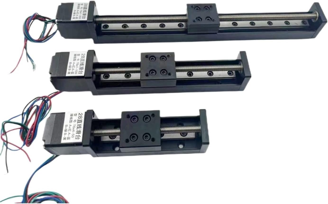 11 Linear Module with Stepper Motor T-Type Sliding Table Rail Linear Stage 50mm 100mm 150mm 200mm Stroke