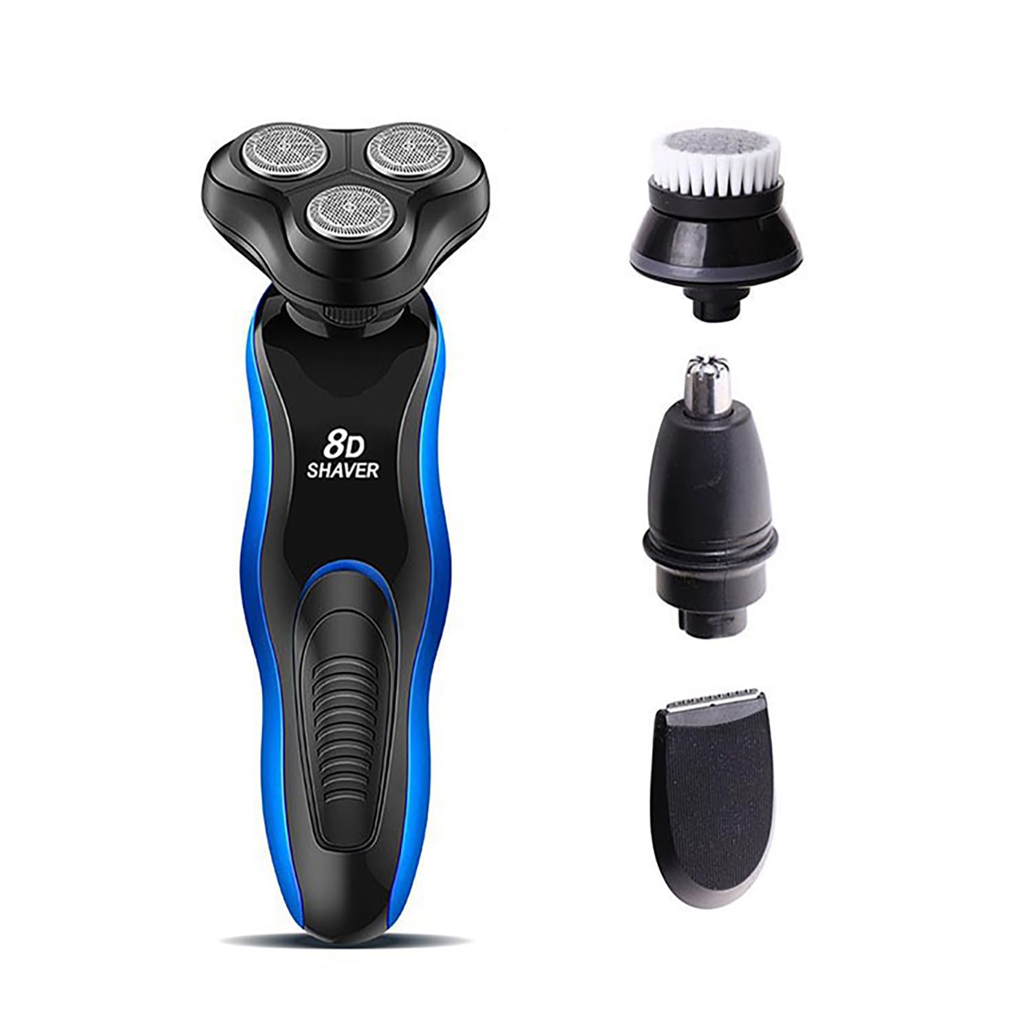 – Men's Electric Shavers,4 In 1 Electric Razors For Men,USB Charging Waterproof Portable Electric Razor,Cordless Electric Face Shaving Rotary Shaver Nose Hair Beard Trimmer