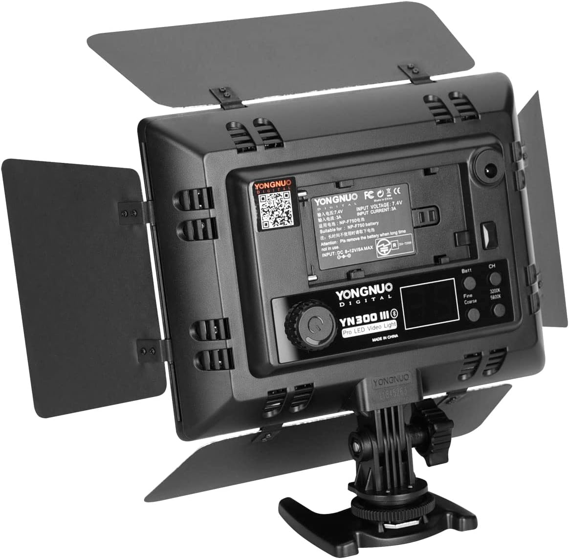 YONGNUO YN300 III YN-300 III LED Video Light, 3200K-5600K Bi Color Panel, Adjustable Color Temperature with 2.4G Remote Control