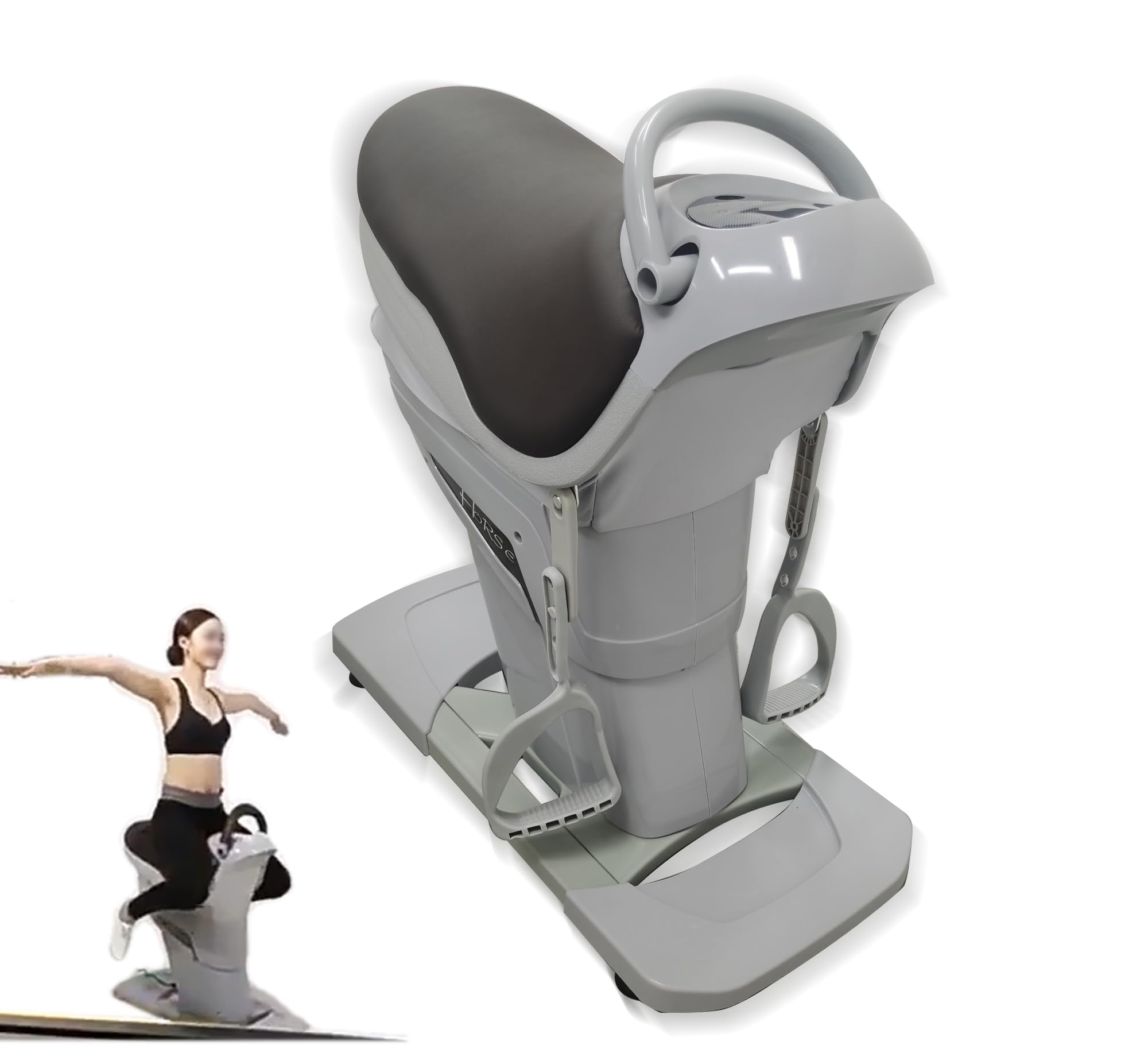 INTSUPERMAI Horse Riding Abdominal Exercise Machine, Grey, 110V Electric Abdominal Fitness Exercise Machine with Safety Switch for Horse Riding Simulation and Abdominal Exercises