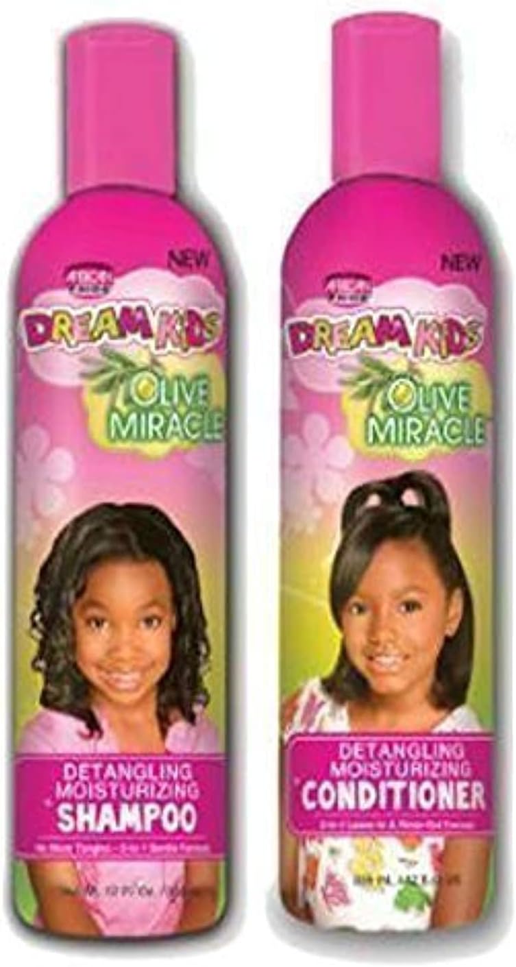 Dream Kids Olive Miracle Detangling Shampoo and Conditioner Combo Set by African Pride