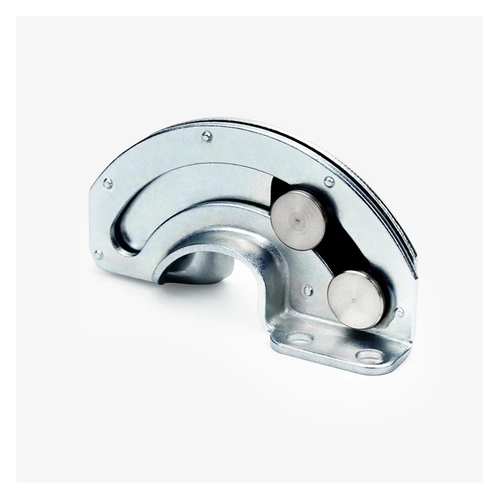 YMUGUEGH Damped 90-Degree Sliding Rotary Limit Hinge Semi-Circular Arc Sectorial Hidden Industrial Hinge HL119(Stainless steel)