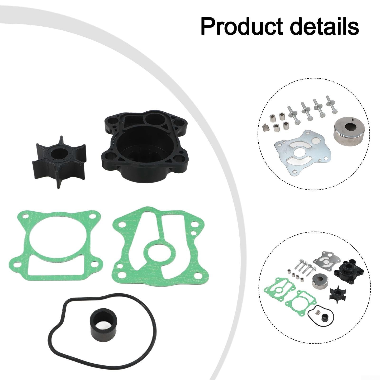 Kit di riparazione per girante della pompa dell'acqua in acciaio inossidabile per motori fuoribordo Honda da 40 a 50 cavalli Bf35a Bf40a Bf40d Bf45a Bf50a Bf50d Set completo con guarnizioni