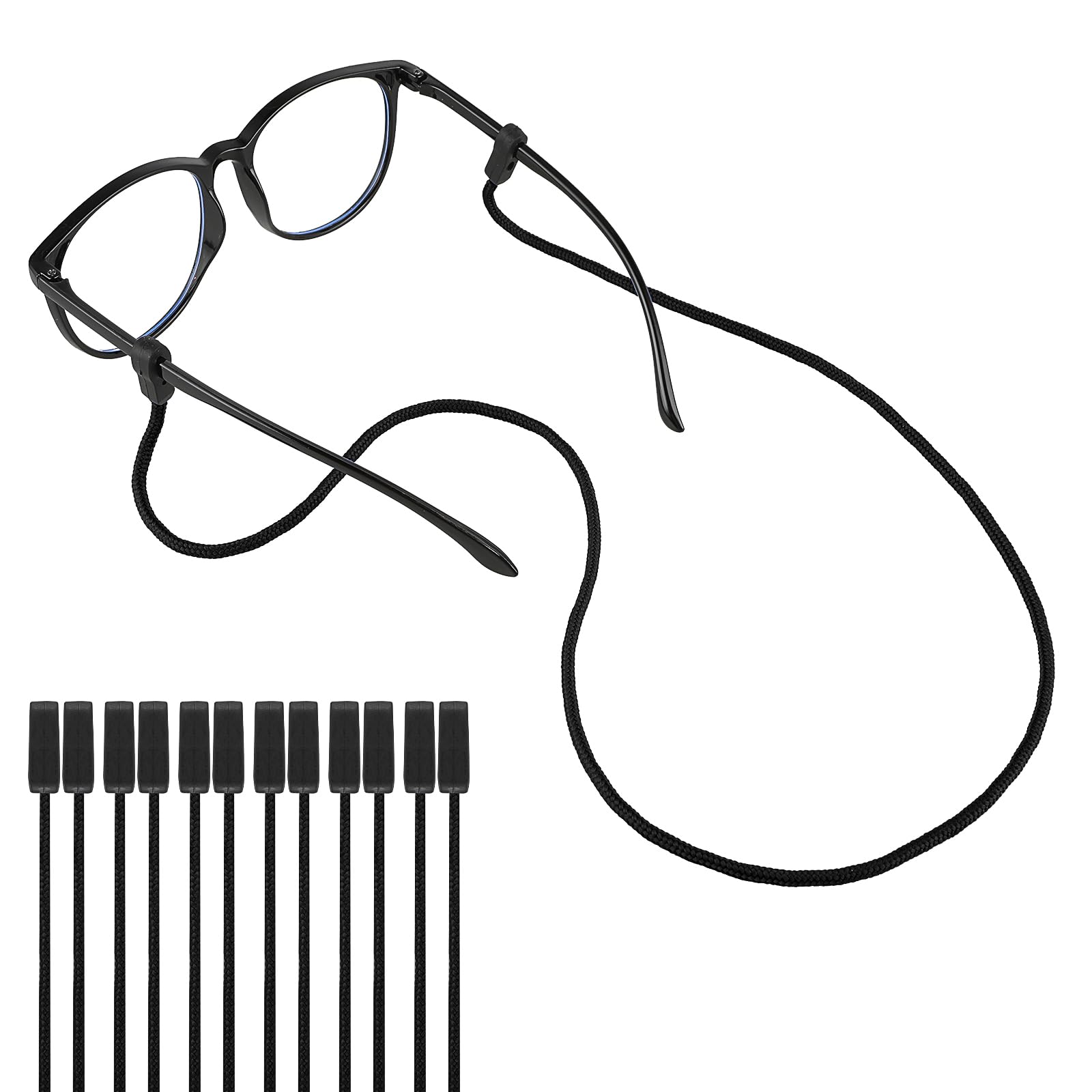 Andibro 6 correas para gafas sin cola, correa de silicona para gafas de sol, correas universales para gafas, cuerda antideslizante, retenedor de gafas de sol, cordón alrededor del cuello, banda