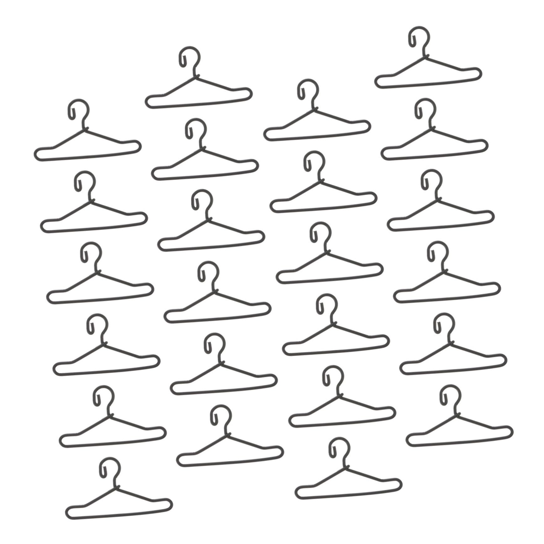 HEMOTON Mini Hanger 50pcs Metal Mini Hangers Doll Coat Holder Practical for Boys and Girls' Room